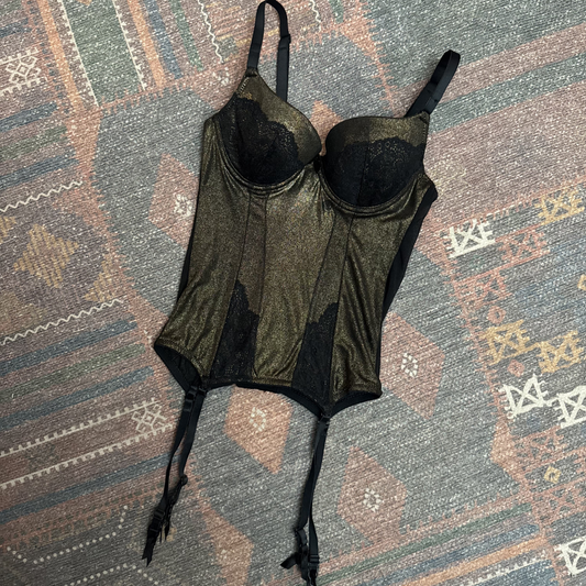 Gold and black detailed corset